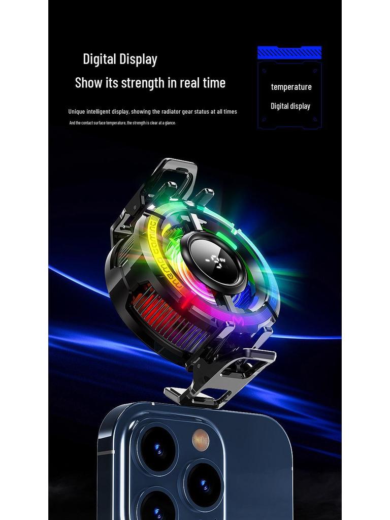 MEMO CX15: AI-Controlled Magnetic Wireless Phone Cooler with Dual-Use, Colorful Version & Light Toggle