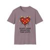 Unisex Softstyle T-Shirt Glowing Heart Christmas Lights Holiday Graphic