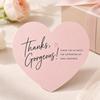 Heart-Shaped Gentle Style Thank You Card for Handmade Gift Box Decoration
