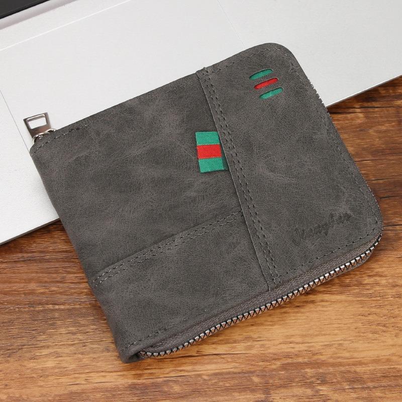 Men's Wallet Zipper Multi-function Card Bag Integrated Pure New Men's Wallet Wallet Anti-degaussing Driver's License