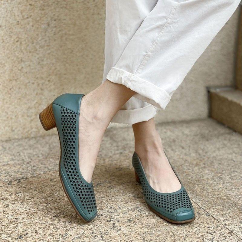 

Fashion 2025 Fashion Ladies Shoes Shallow Women s High Heels New Square Toe Office and Career Hot Sale Hollow Out Best Seller High Heels 40
