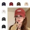 Wide Brim Baseball Cap Letter Embroidery Curved Brim Hat Street Wear Peaked Cap  Couple