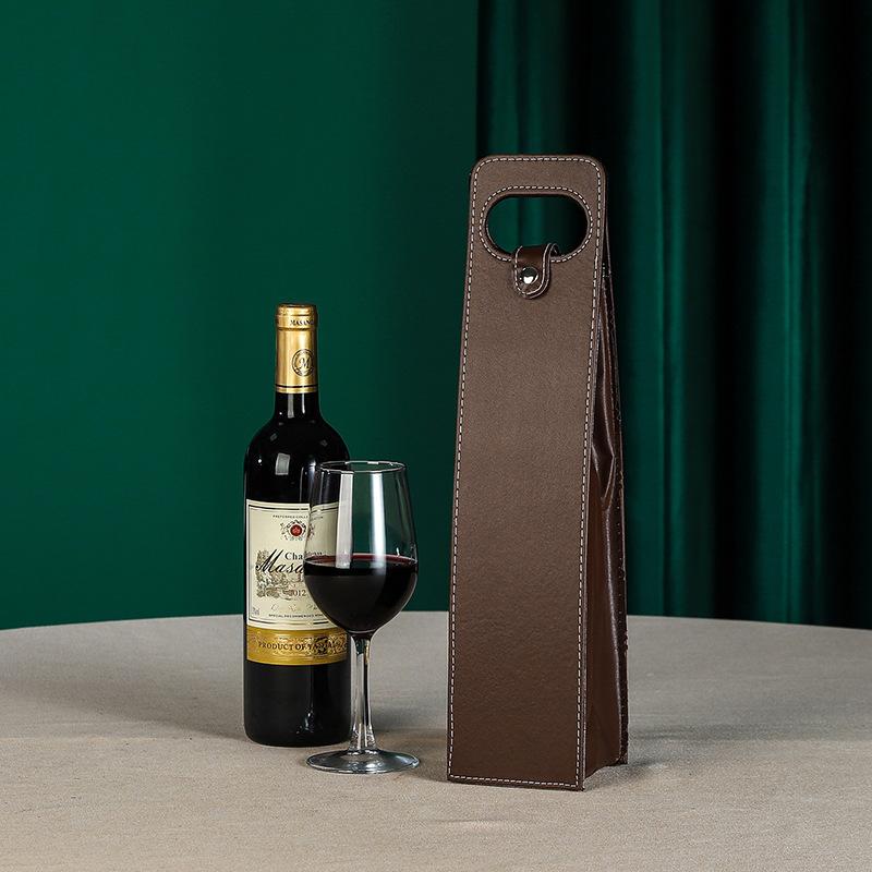 Wine Bags Wine Bottle Boxes Red Wines Bag Leather Box Bottle Packaging Bag Wedding Party Decor Gift Wine Accessories Other
