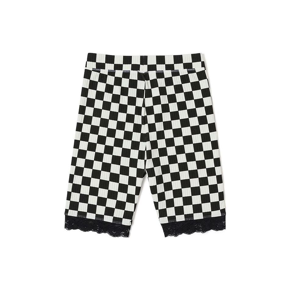 Vans Checkerboard Mid-Rise Straight-Leg Leggings Women Bottoms Black VN00074SBLK