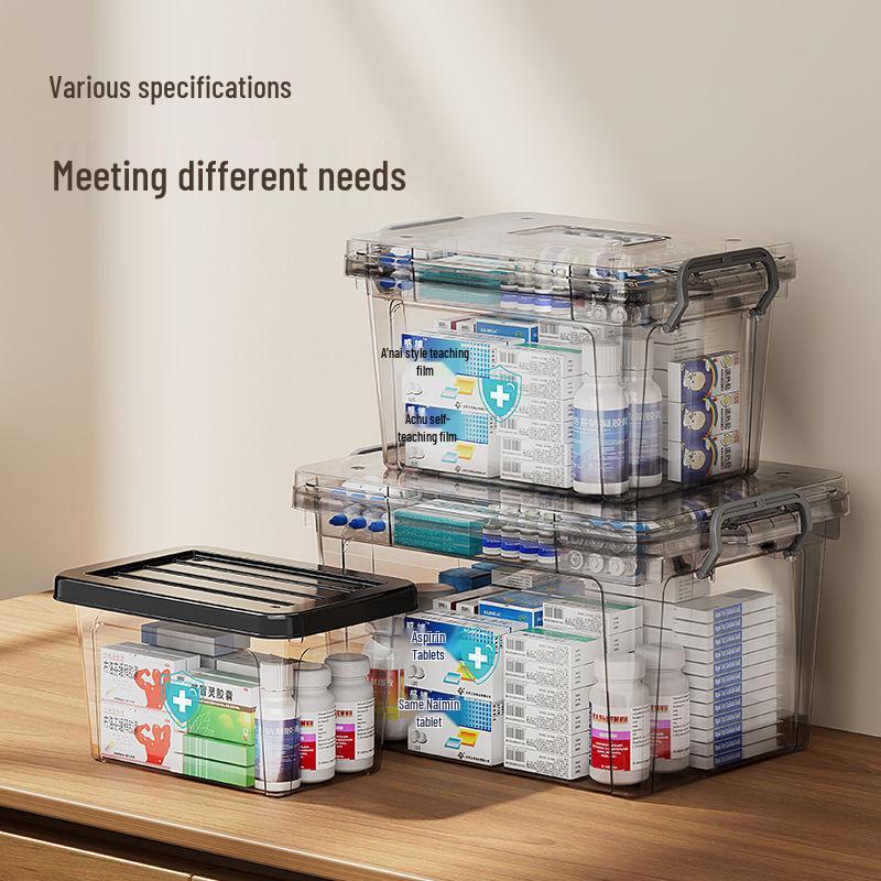 JunKaiWei Transparent Multi-layer Portable First Aid Storage Box