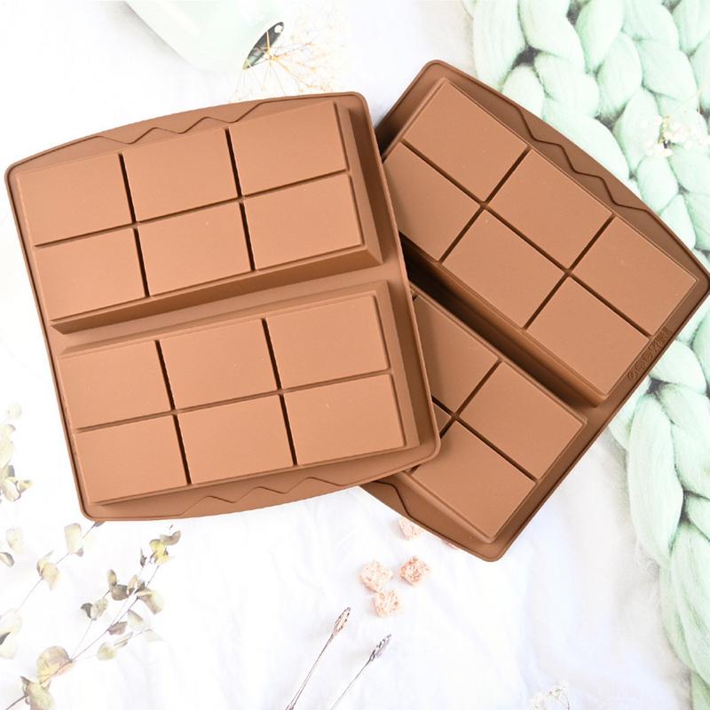Chocolate Bar Silicone Mold Non-Stick Deep Silicone Mold Rectangular Chocolate Mold Stuffed Thick Baking Tool Break Apart Candy