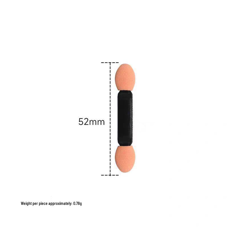 Aurora Mirror Nail Art Blending Stick - Double-Ended Sponge & Eyeshadow Brush, Disposable Makeup Tool