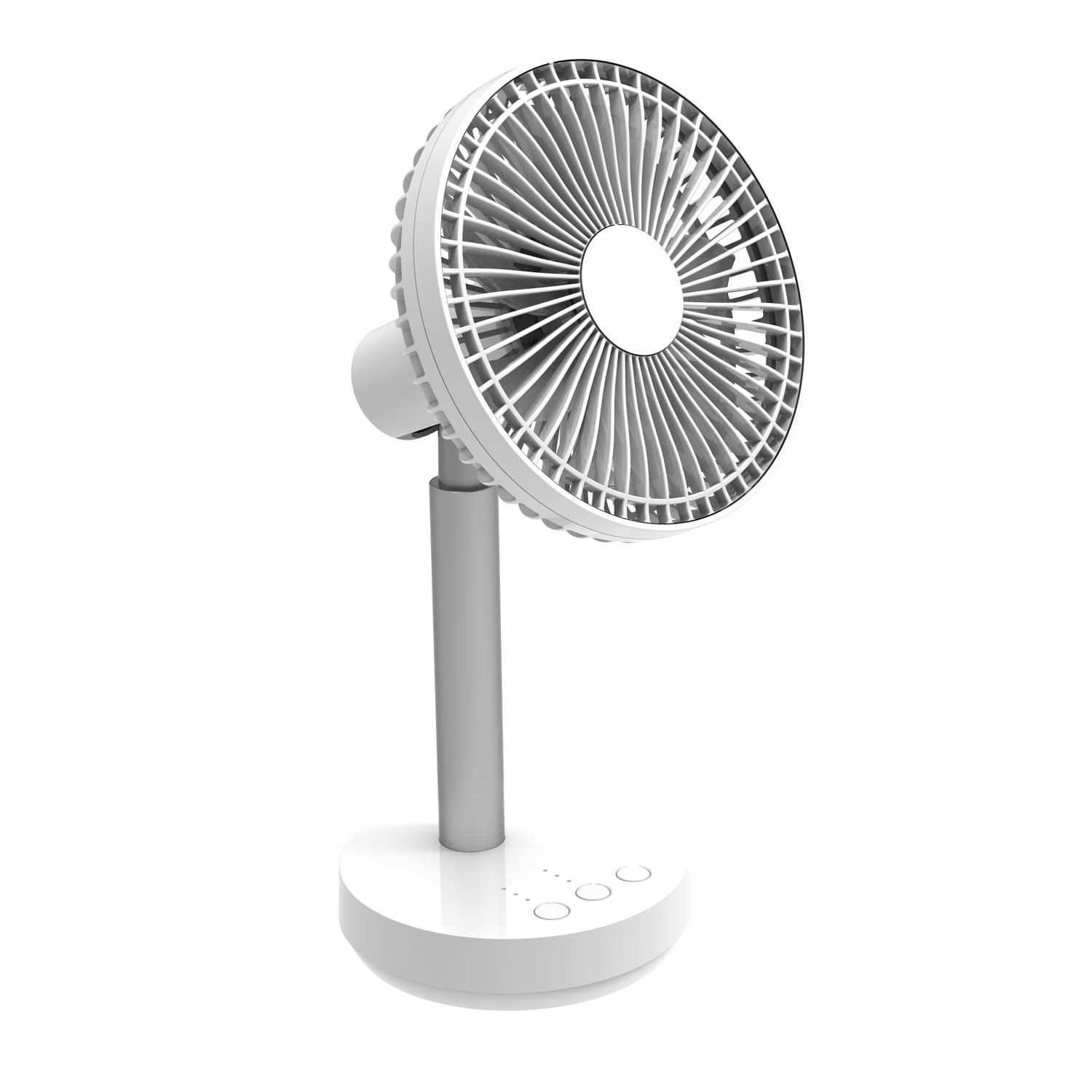 

Topland Tabletop Desk Anywhere Automatic Swing Angle Compatible with 3 Power Sources Sold Energy Saving Equipped with Off White Fan, Fan, FAN, білий