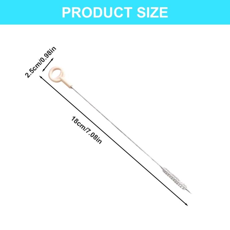 Portable Style Straight Scrub Brush Stainless Steel Cleaner For Tight Gaps Kitchenware Drinkware Bathroom Accessories