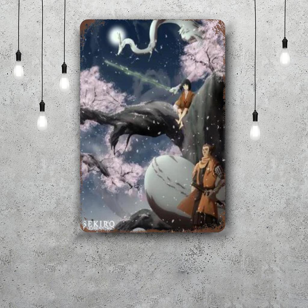 Sekiro Vintage Tin Sign Home Decor Wall Decor Art Wall Mural Room Decoration Decor Retro Metal Sign Plate Bar Posters