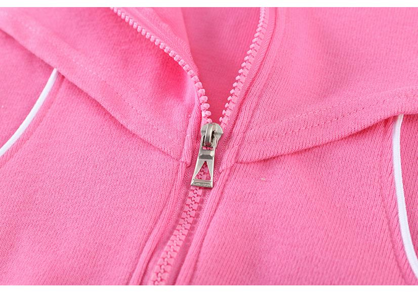 Girls' Korean Style Spring/Autumn Zipper Sweatshirt & Pants Two-Piece Set