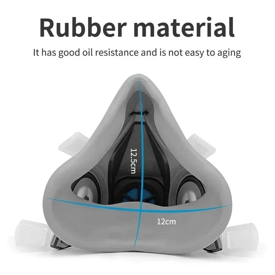 Filter 6200 reusable half-mask respirator with cotton filter goggles, suitable for painting, spraying, polishing, and workplace