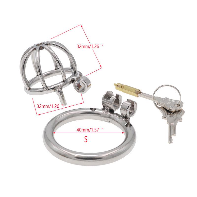 Chaqu Men's Hemisphere Chastity Cage Lock - Outward Wear Adult Device