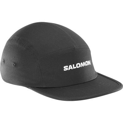 Salomon LOGO 5-Panel Outdoor Kappe Tiefschwarz, Unisex, Größen L/XL, (LC2681800)