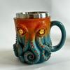 V8 Engine Themed Resin Mug Decorative Desk Ornament Car Enthusiasts Office Decor