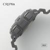 CREPHA TELVA Digital Wristwatch Multi-Function Radio Wave Water-Resistant 5 ATM Stopwatch Urethane Band Gray Men's Sports TE-D189-GR