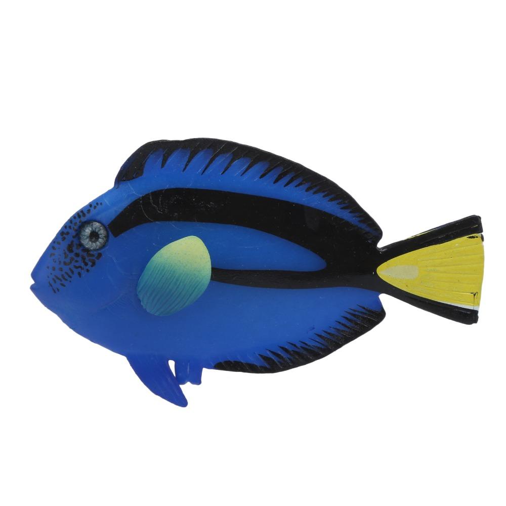 8Pcs Set Silicone Artificial Glowing Fish Colorful Aquarium Decor Fake Glowing Fish  Aquarium