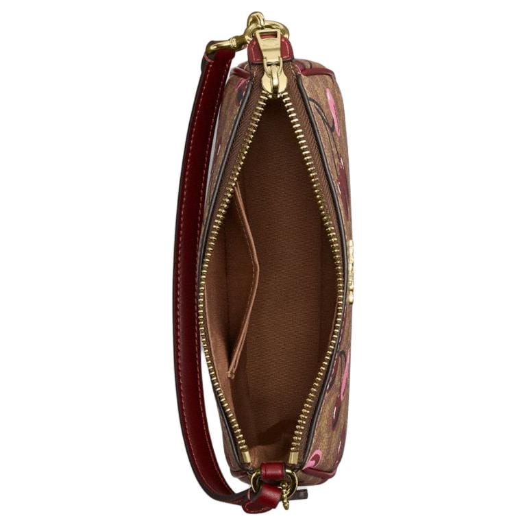 Coach Nolita Artificial Leather Handbag Small Women's Brown Yellow CZ011-IMTAM