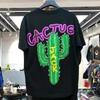 Summer Fashion Heavyweight Retro Men's English Letters 100% Cotton Printed Round Neck High-quality Casual Fitness Street T-shirt
