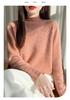 Women's Skin-Friendly Wool Knit Cardigan – Autumn/Winter Half-High Collar Sweater Coat for Commuting and Style