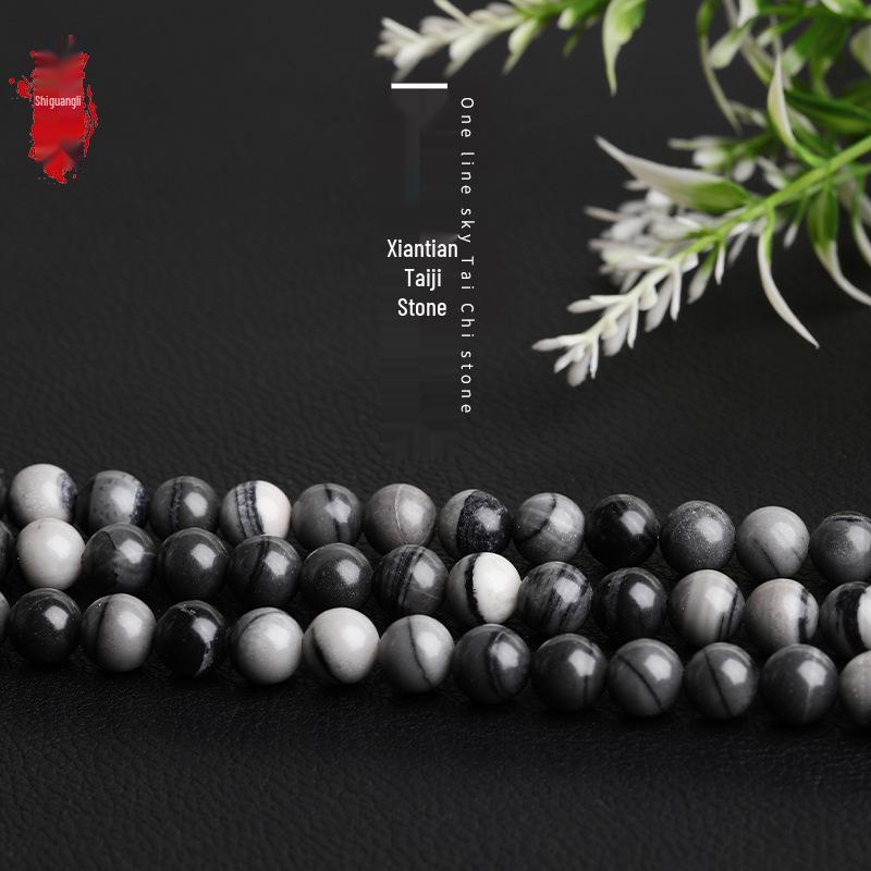 Natural Yixiantian Taiji Stone Round Beads Strands for DIY Jewelry Accessories