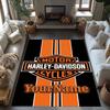 Harley-davidson Motorcycles Customize Your Name Floor Rug Office Rug Design for Playrooms Living Rooms Hallway Balcony Antislip Carpet