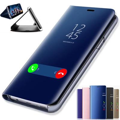 Luxury Smart Mirror Flip Case For Samsung Galaxy S22 S20 S21 Ultra S8 S9 S10 Plus FE Note 8 9 10 20 S10e Lite 5G A53 Cover Coque