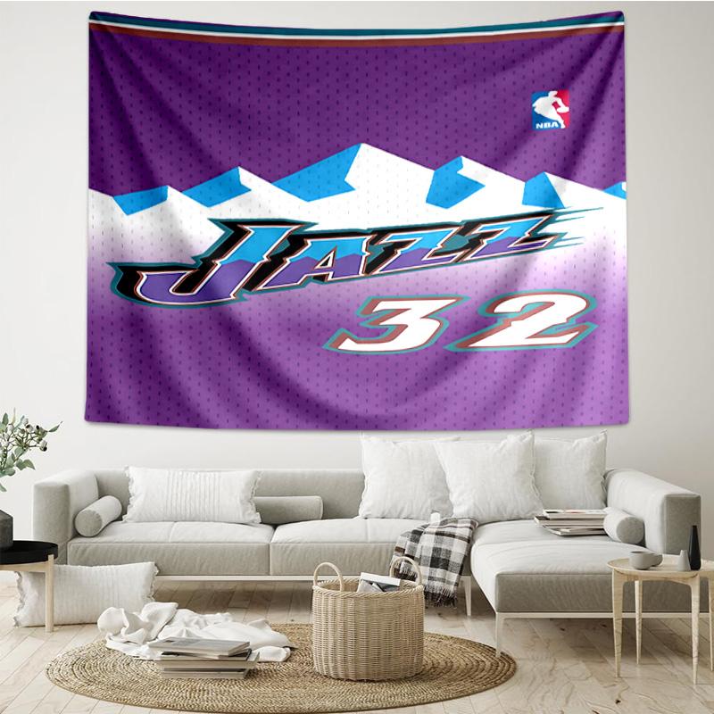 Jazz Basketball Team Quick-Dry Tapestry Hanging for Bedroom,Livingroom, Playroom,Decor Art Room Wall Tapestry Holiday and Birthday Gifts