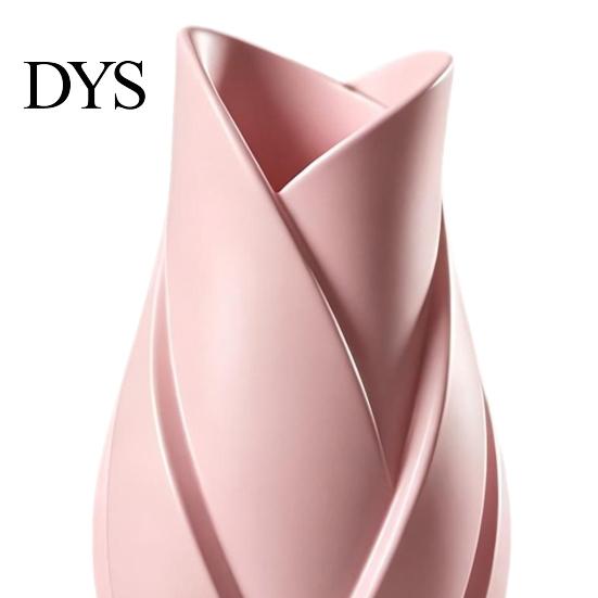 Einzigartige Bionische Blattform Kunstvase, 3D Gedruckte Matte Verdrehte Florale Moderne Skulptur Minimalistischer Stil Regal Dekorative Blume