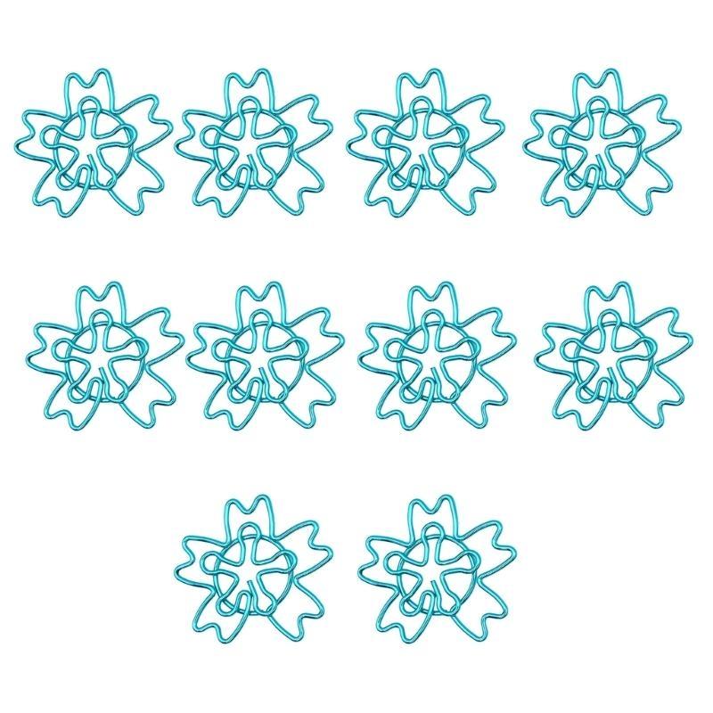 W89C 10Pcs Novelty Paper Clip Small Metal Paperclip File Clip Metal Book Marker Clip