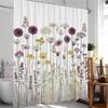 1 Piece Beautiful Flowers And Plants Shower Curtain, Bathroom Decorative Shower Curtain, Waterproof Shower Curtain With Hook