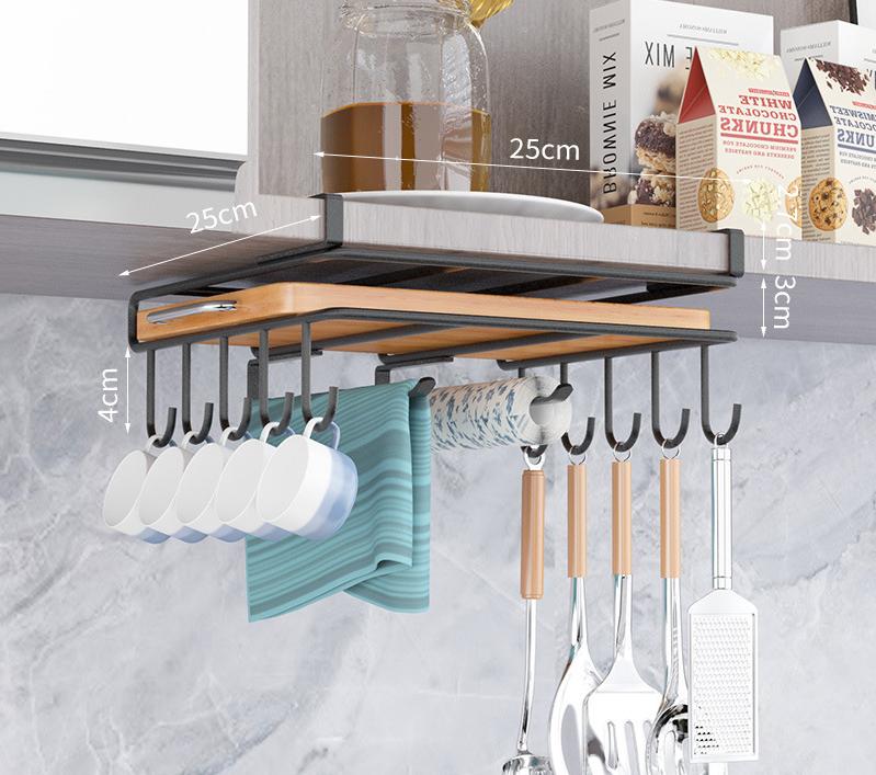 Hängendes Regal für Stielgläser zur Unterschrankmontage Barhänger Glas Kelch Eisenregal Barwerkzeug Eisen Weinregal Glashalter