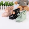 Children Rain Boots Fashion Bow Metal Buckle Girls Boot Cute Toddler Infant Waterproof Shoes Kids Non-slip Water Shoes