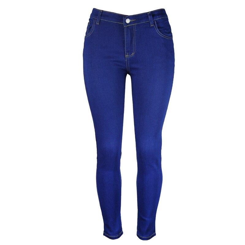 Dámské džínové džíny s vysokým pasem Skinny Pencil Pants Plus Velikost Xs-6Xl