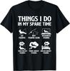 Saker Jag Gör På Min Fritid Fiske Pojkar Män Abborrfiske T-shirt