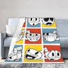 The Cupheads Show Blankets Flannel Summer Air Conditioning Breathable Ultra-Soft Throw Blanket for Bed Outdoor Bedding Throws