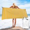 Striped Vertical 2 Yellow Beach Towel Soft Microfiber Quick Dry Absorbent Quick Towels For Pool