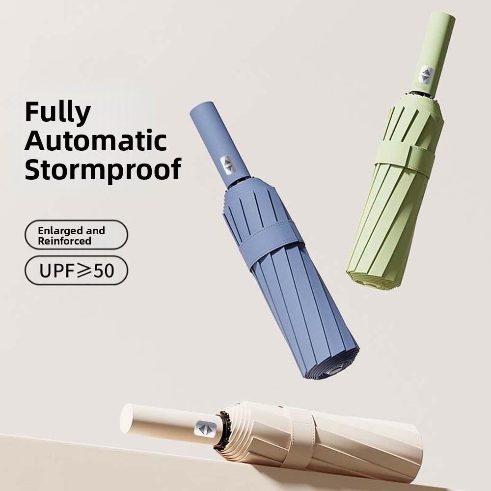 Lightweight Automatic Umbrella High-end Large Size Brolly Dual-use Folding Umbrella  Couple
