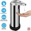 250ml Automatic Soap Dispenser Built-in Infrared Sensor Handsfree Touchless Stainless Steel For