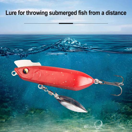 7.5CM/20G Sinking VIB Hard Lure with Spinner Blade Hook Long Casting Sequin Fishing Bait Saltwater Freshwater Bass Pike Fishing