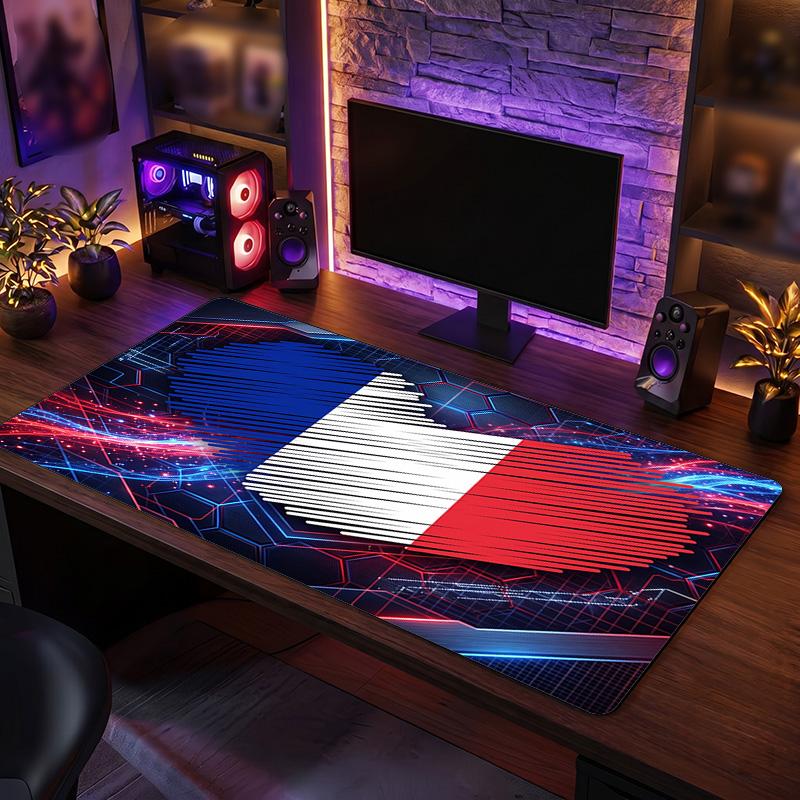 France Football Logo Fare Altlığı, Geniş Kaymaz Kauçuk Masa Matı, Oyun Ofis Dizüstü Bilgisayar Fanı Hediyesi