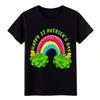 Unisex Everyday St. Patrick's Luck T-Shirt Casual All-Match Rainbow Shamrock Tee