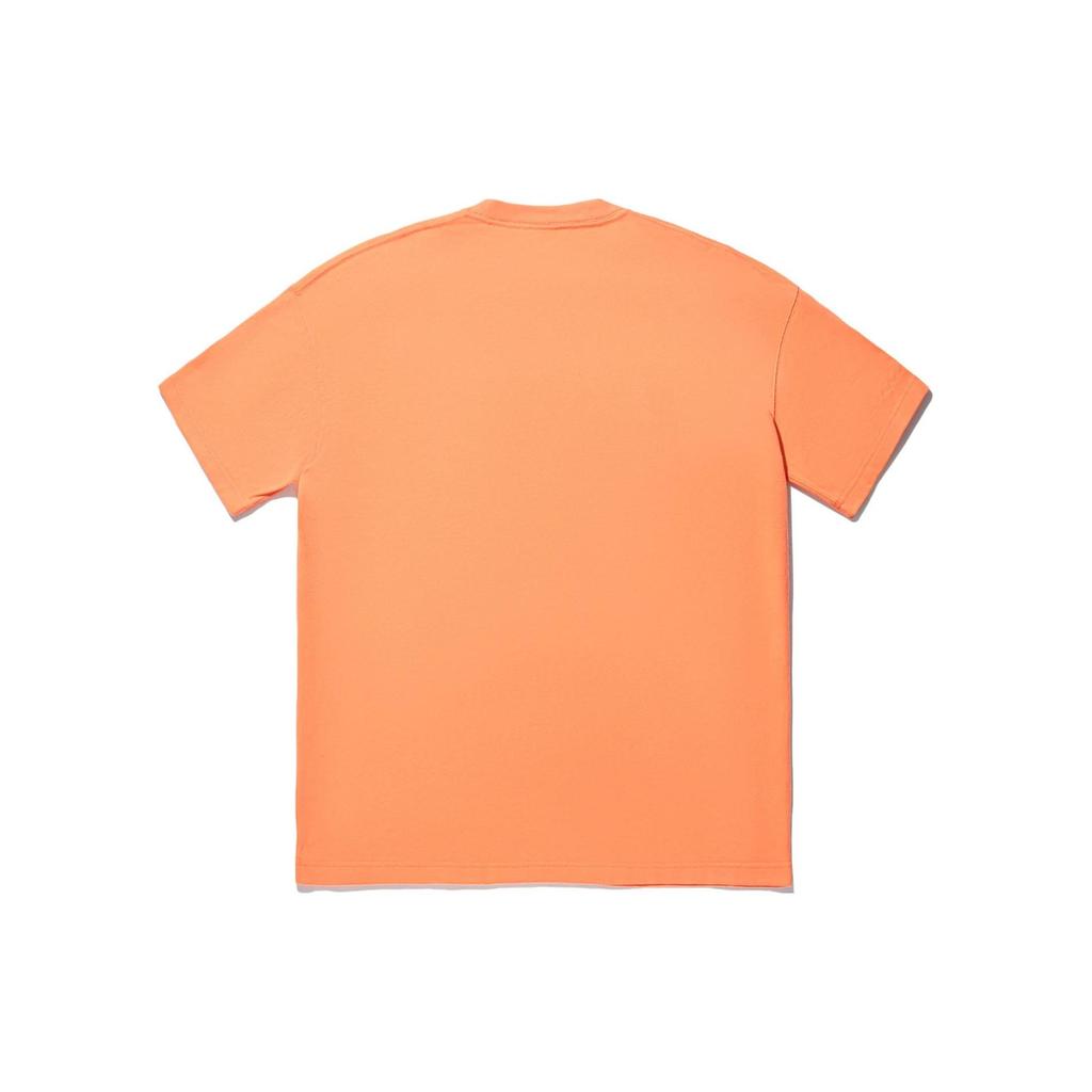 Li Ning Vital Series Solid Color Loose Casual Short Sleeve T-Shirt Unisex Tops Cloud-Brocade-Orange AHSTB11-4