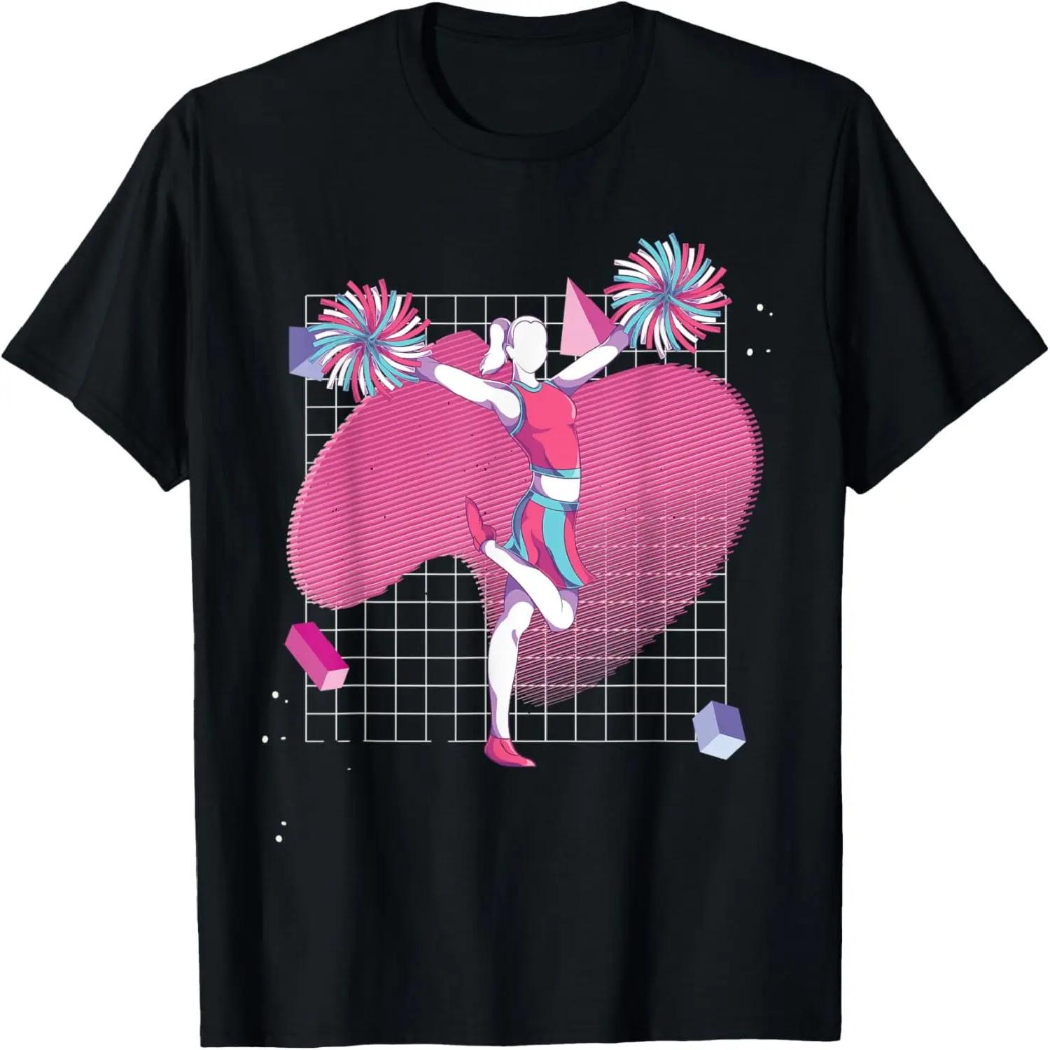 Cheerleading 90s Art Aesthetics Vaporwave Cheerleader T-Shirt S