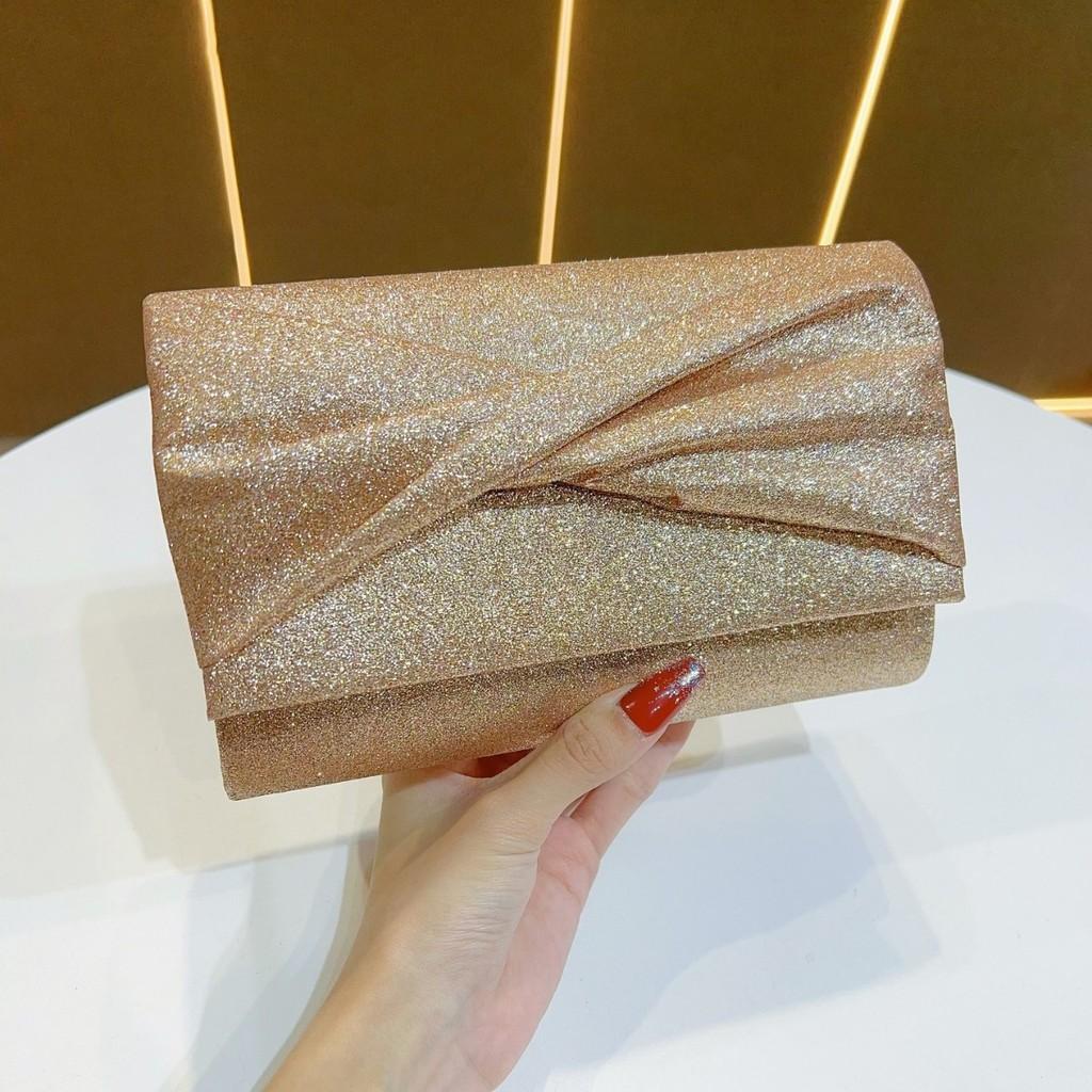 Elegant Polyester Evening Clutch Bag With Magnetic Closure For Formal Events