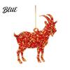 Hanging Decor for Party 2D Acrylic Goat Christmas Tree Ornament Zodiac Pendant with Gold String Year Festive Pendants of The Ornament 2027 Chinese