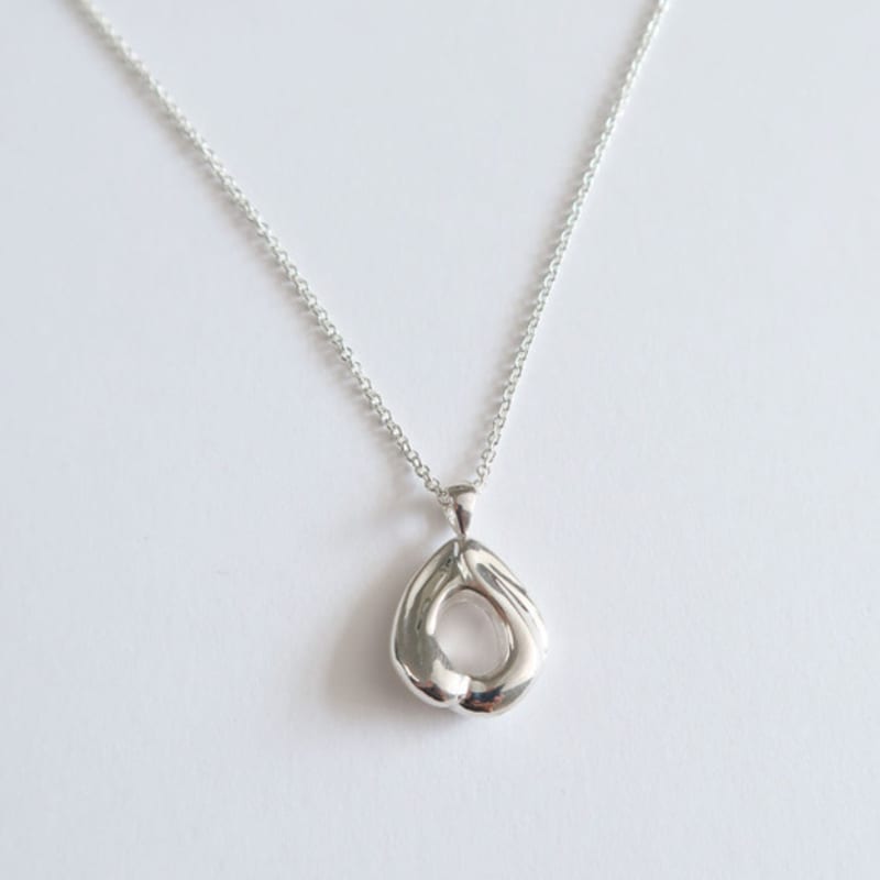 DOL Silver 925 Long Oval Necklace