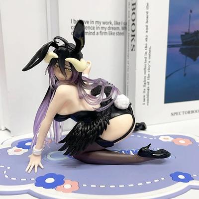 Overlord Albedo Bunny Girl Anime Figure Sexy Swimsuit Action Collectible Model Doll Noodle Stopper Adult Gift Toy