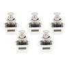 5PCS Push Button Latch Elegant Multipurpose RV Keyless Cupboard Door Knob Latch for Motorhome Home Yachts White Base