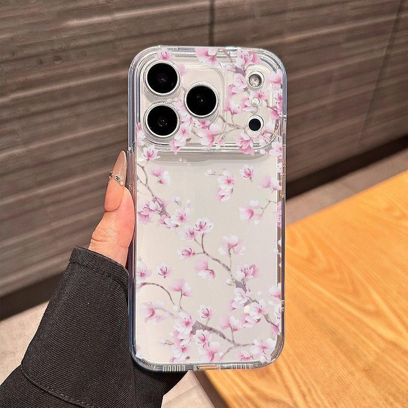 Pink Flower Daisy Clear Case For Samsung Galaxy A17 A16 A07 A06 A57 A55 A56 A36 A26 A54 A53 A35 A15 A34 A23 A14 A32 Phone Cases